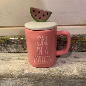 Rae Dunn | “One In A Melon” Mug w Watermelon Topper